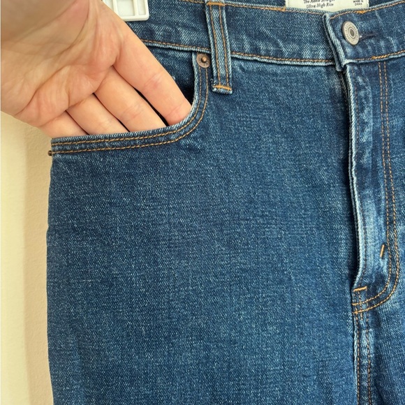 Abercrombie & Fitch Jeans Size 0XS Ultra high rise Dark Blue - Picture 4 of 12
